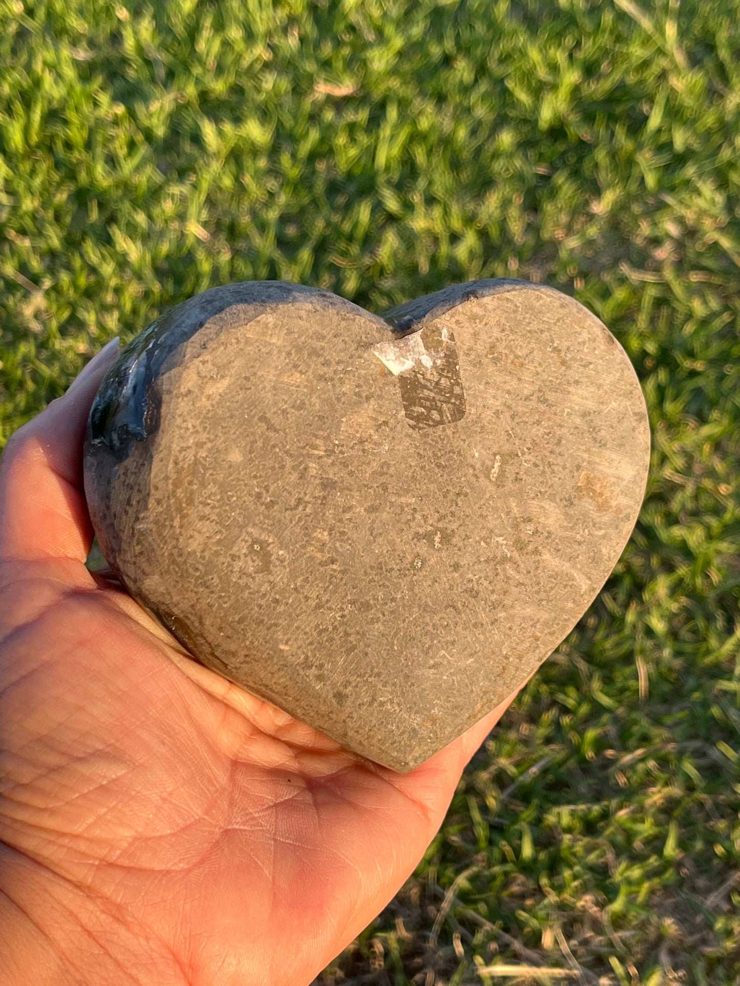 Amethyst Heart with Matrix and Purple Agate