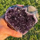 Amethyst Heart with Matrix and Purple Agate