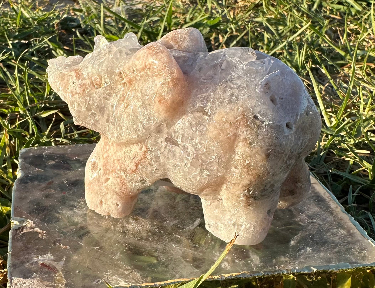 Pink Amethyst Elephant