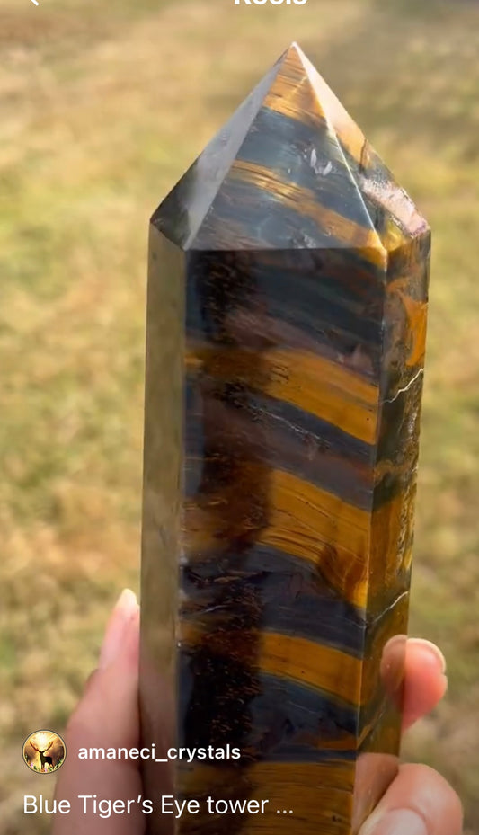 Blue Tigers Eye Tower