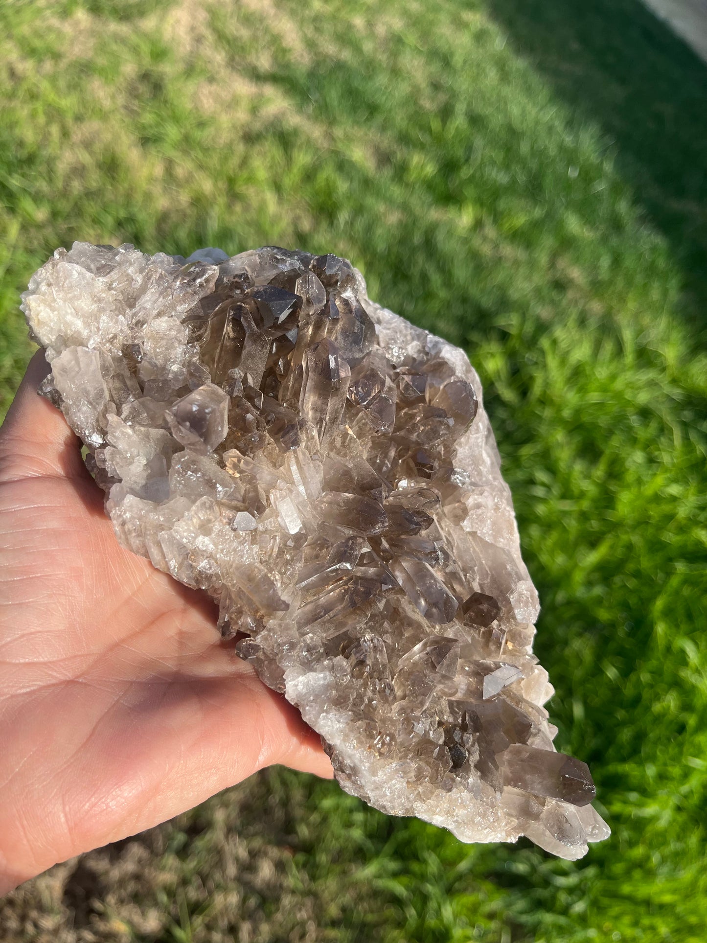 Unbelievable Smoky Quartz Cluster