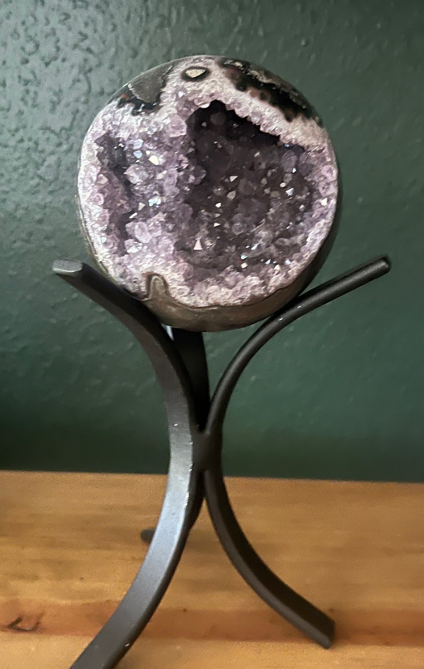 Amethyst Spheres on Stand