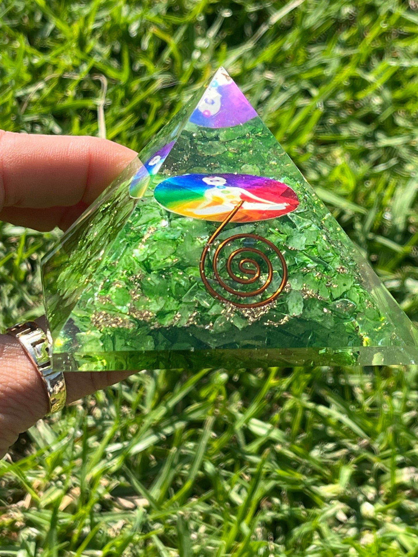 Orgone Pyramid Green Adventurine