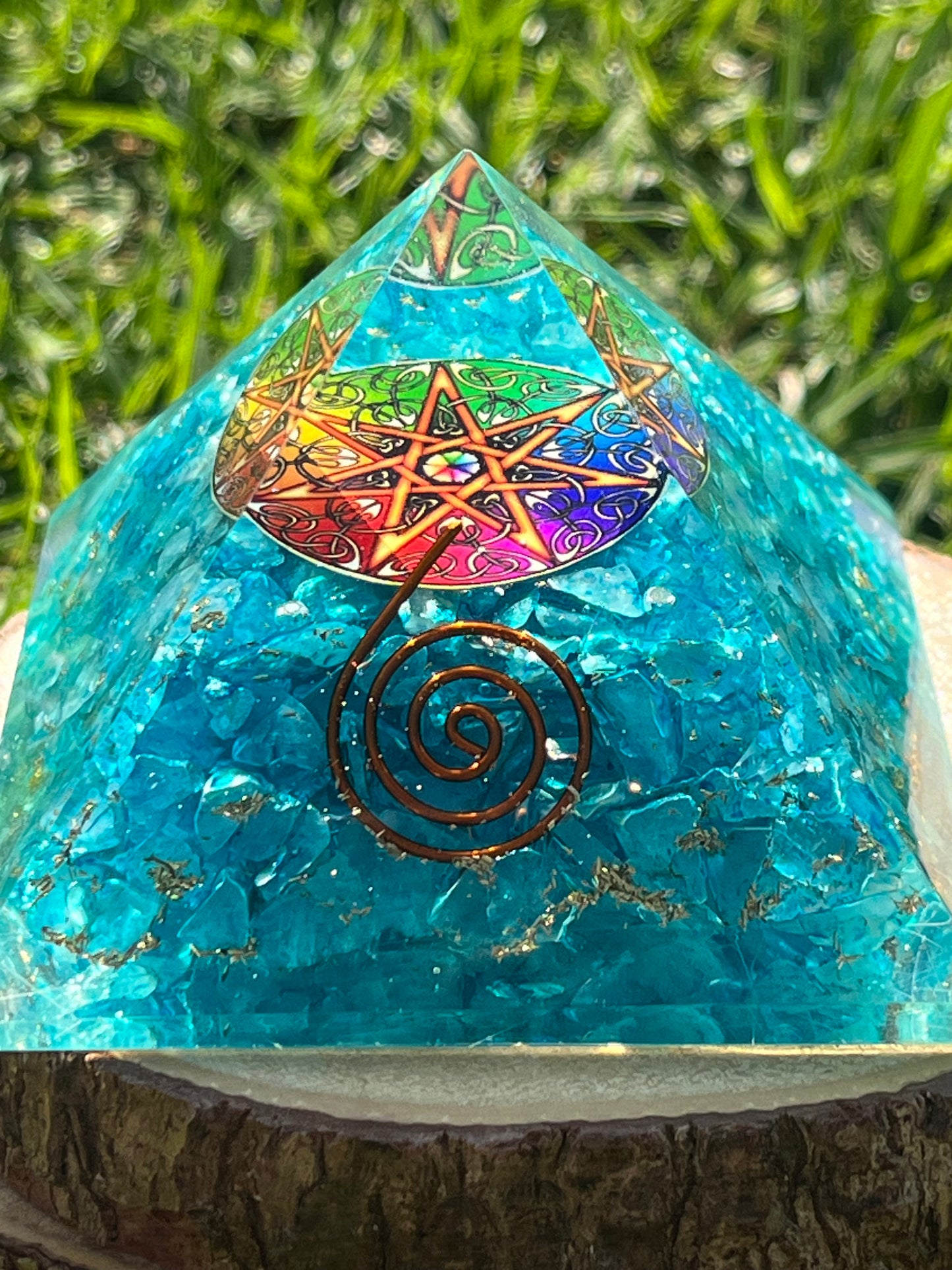 Orgone Pyramid Aqua Quartz