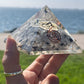 Orgone Pyramid Rainbow Moonstone  with Tree of Life