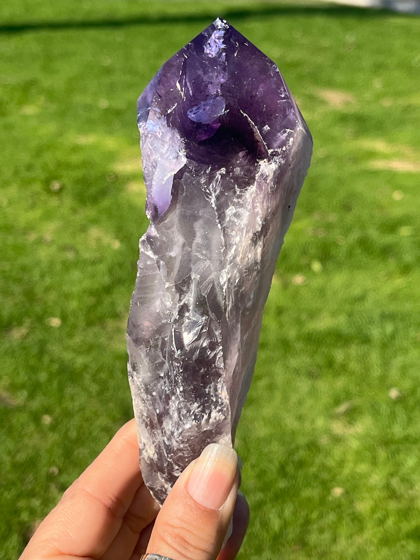 Amethyst Stem from Bahia with Phantom Inclusions