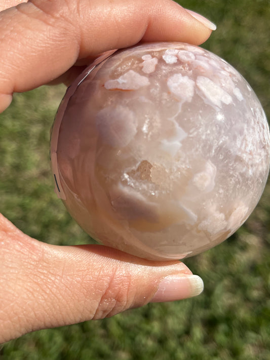 Pink Amethyst Flower Agate Sphere