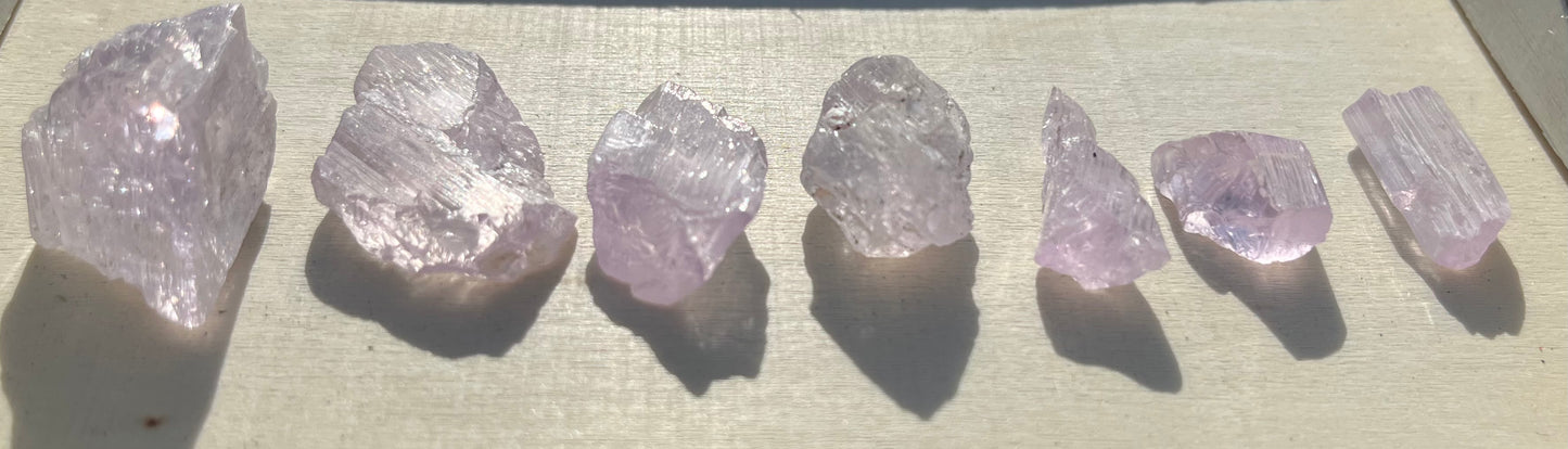 Etched Kunzite Clusters (Rare)