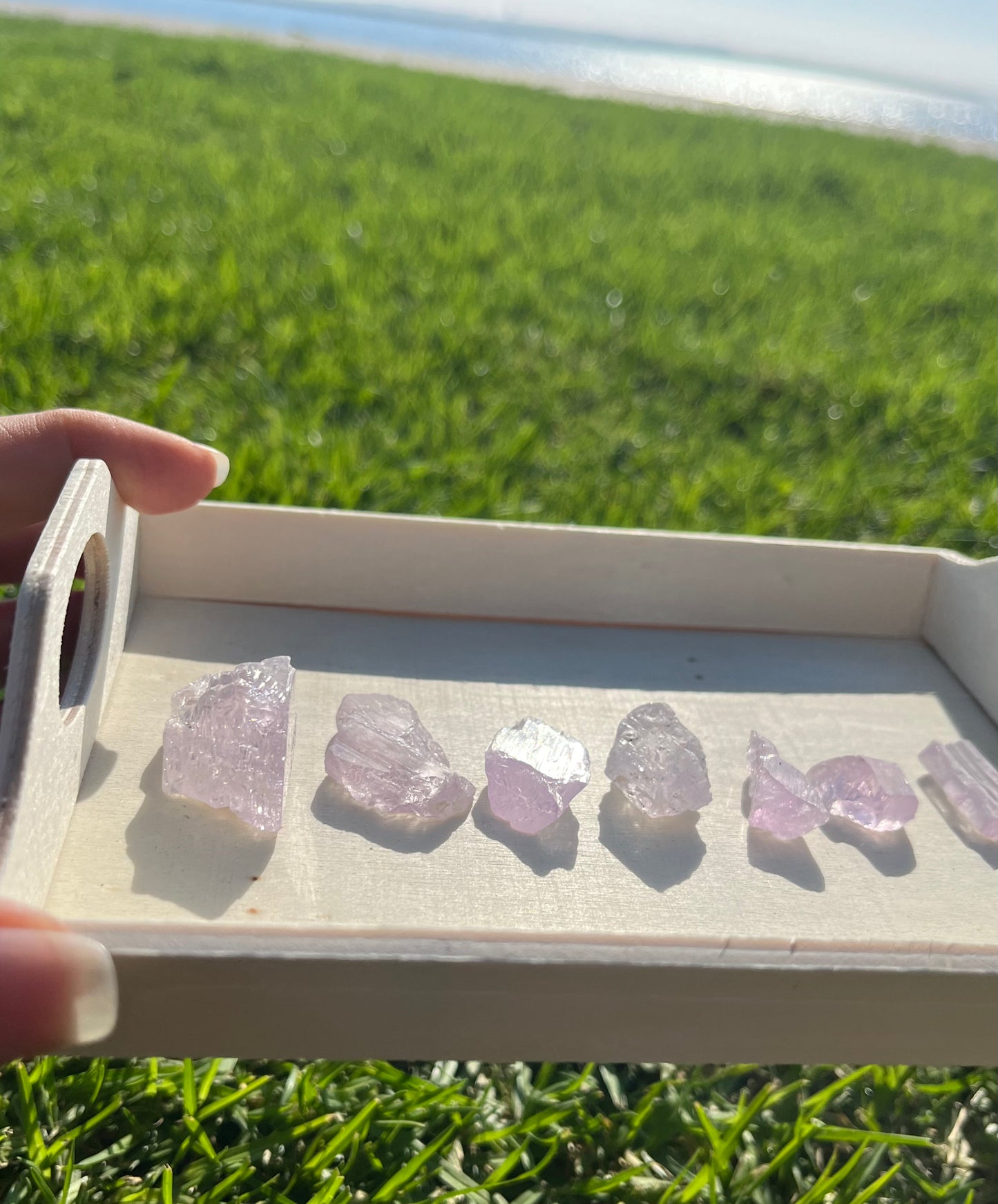 Etched Kunzite Clusters (Rare)