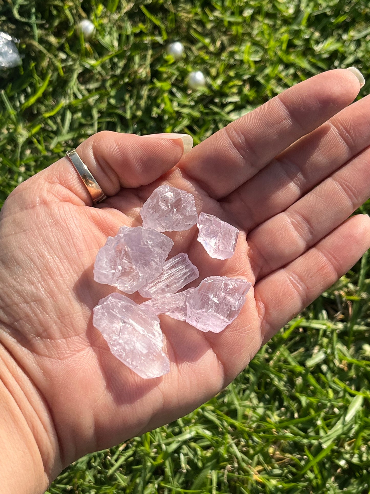 Etched Kunzite Clusters (Rare)