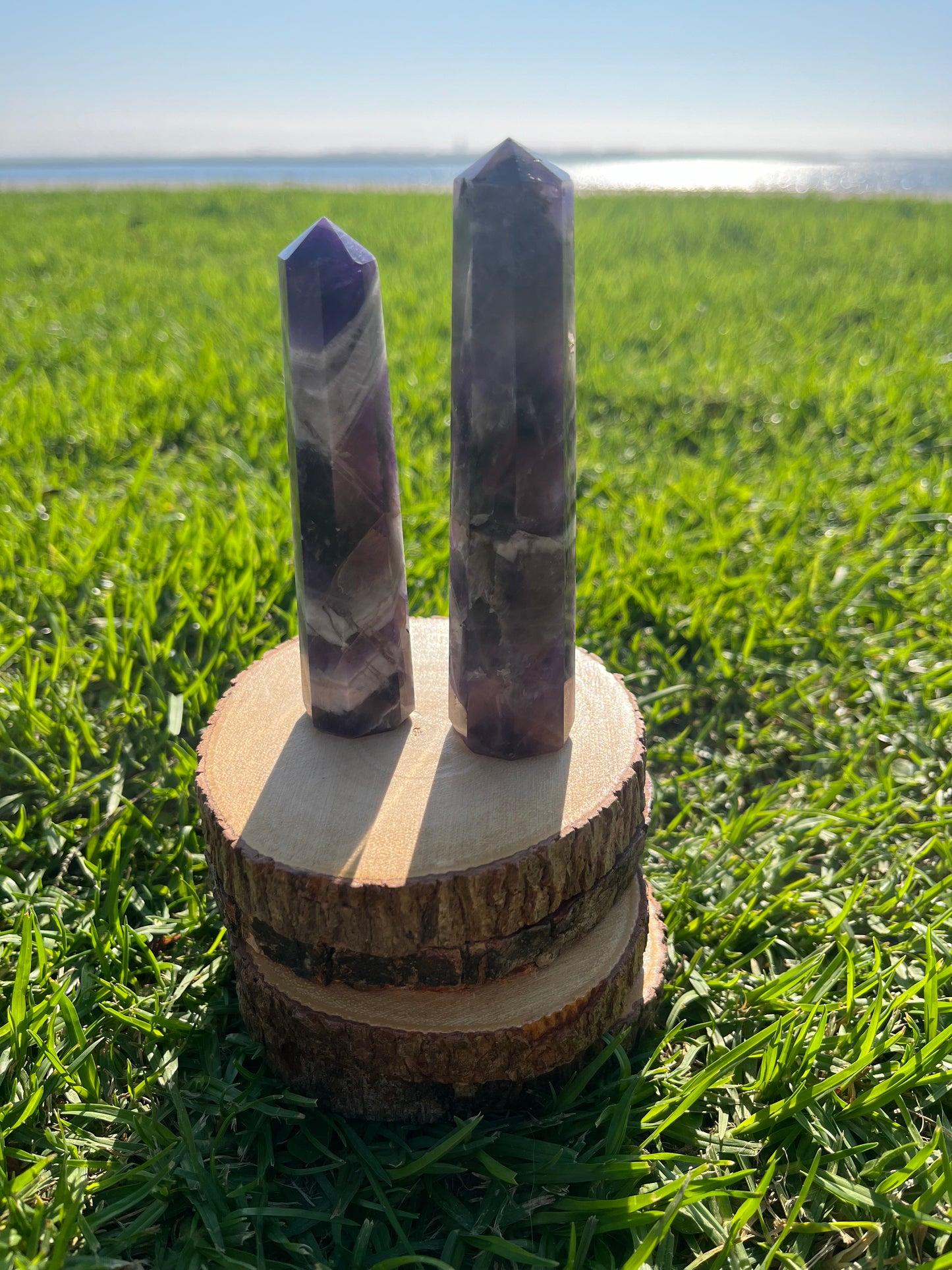 Chevron Amethyst Wands (AAA)