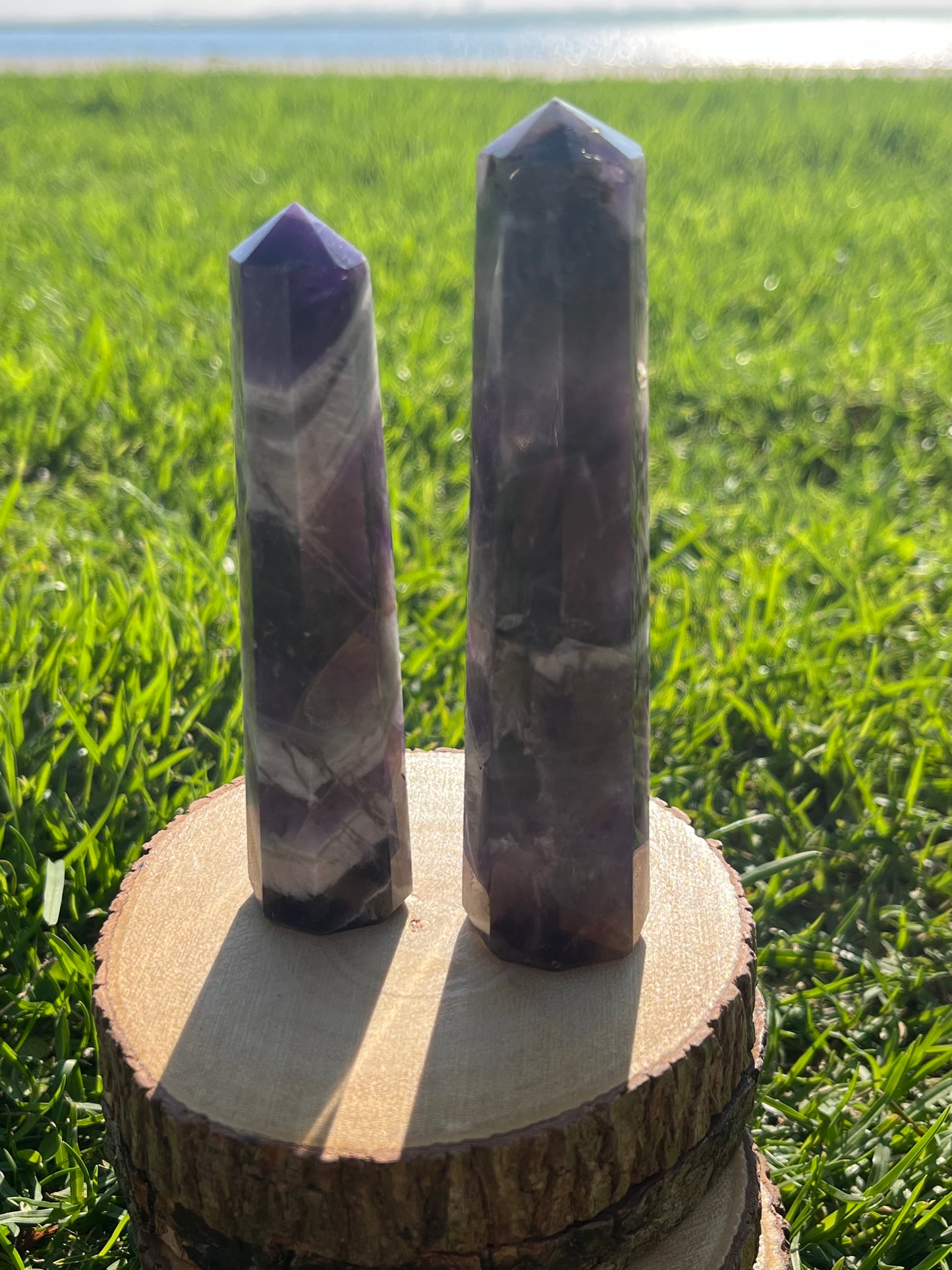 Chevron Amethyst Wands (AAA)