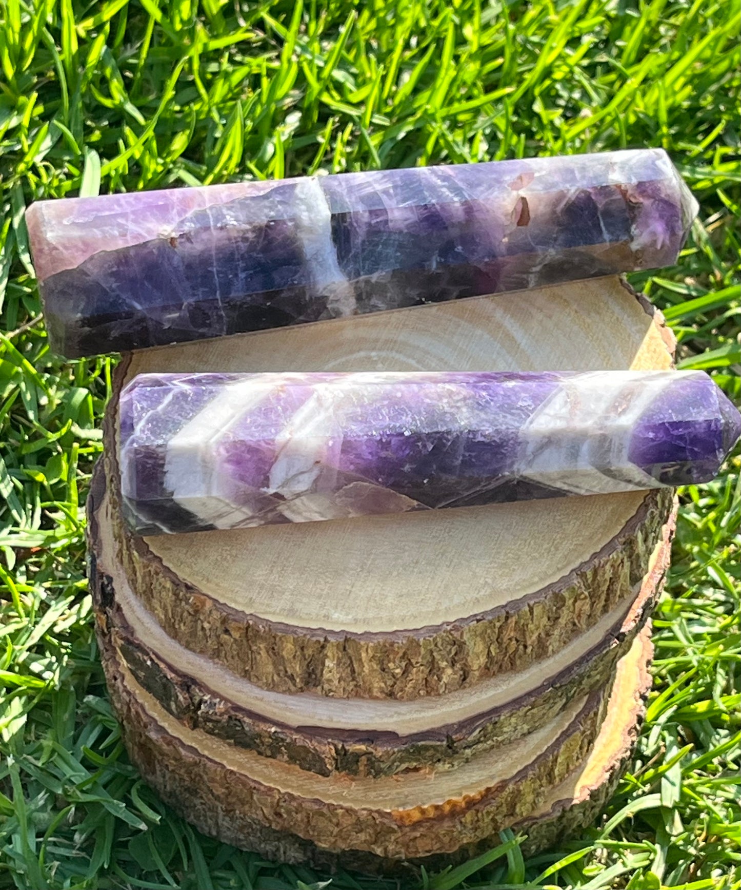 Chevron Amethyst Wands (AAA)