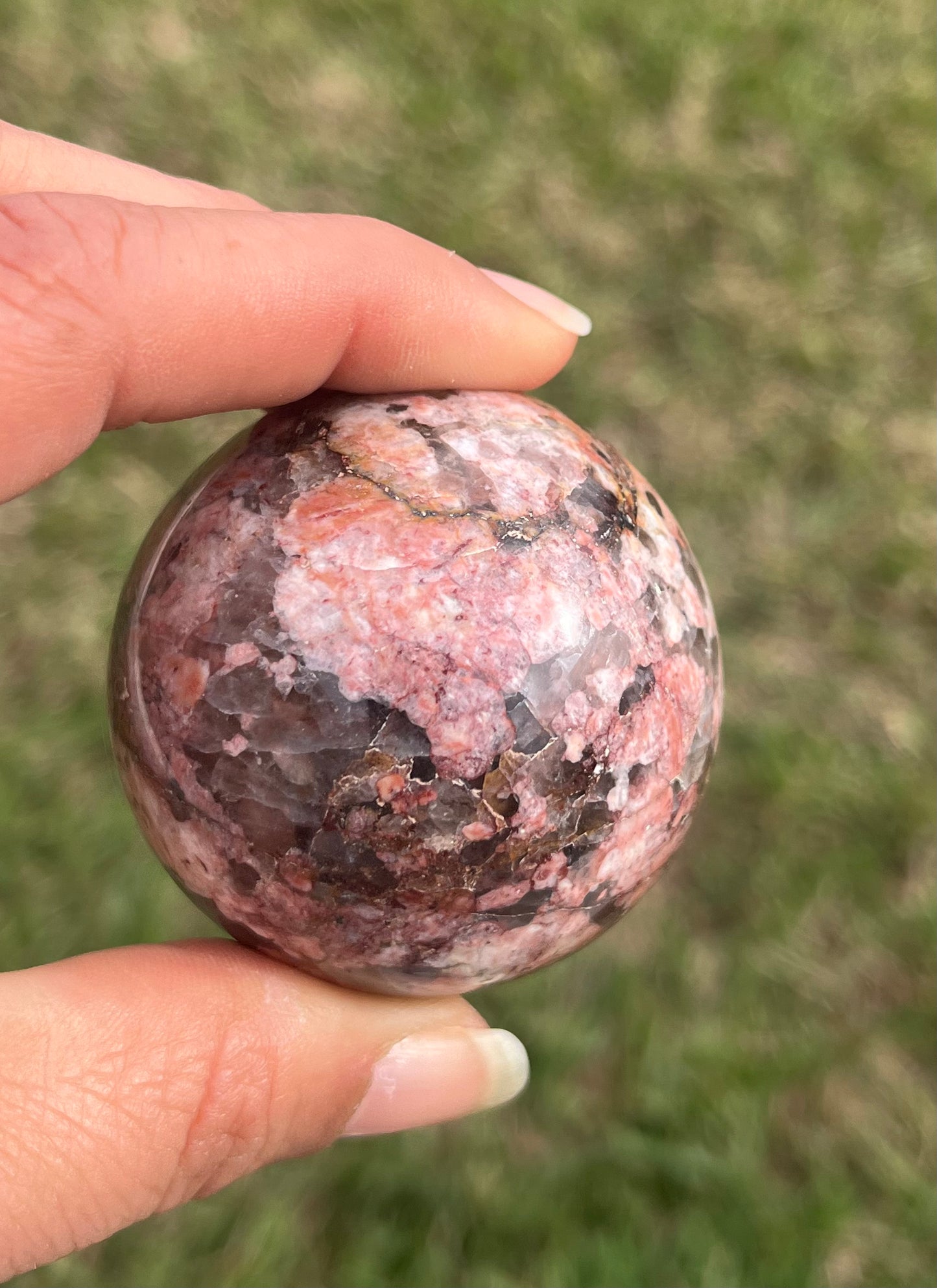 Red Moonstone Sphere 2