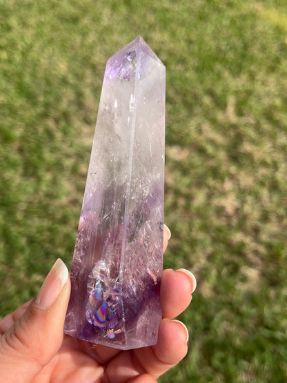 Amethyst Obelisk with Phantom and Rainbows