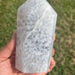 White druzy Agate and Quartz Tower