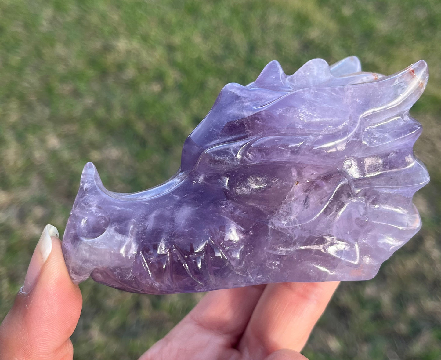 Dragon Head - Amethyst Carving