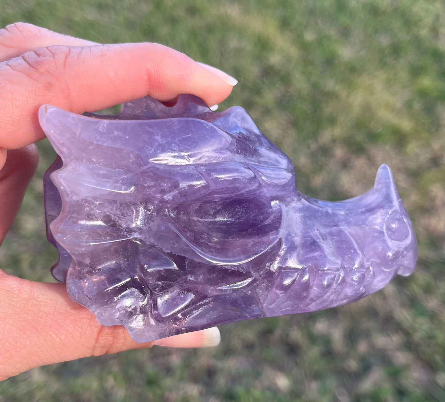 Dragon Head - Amethyst Carving