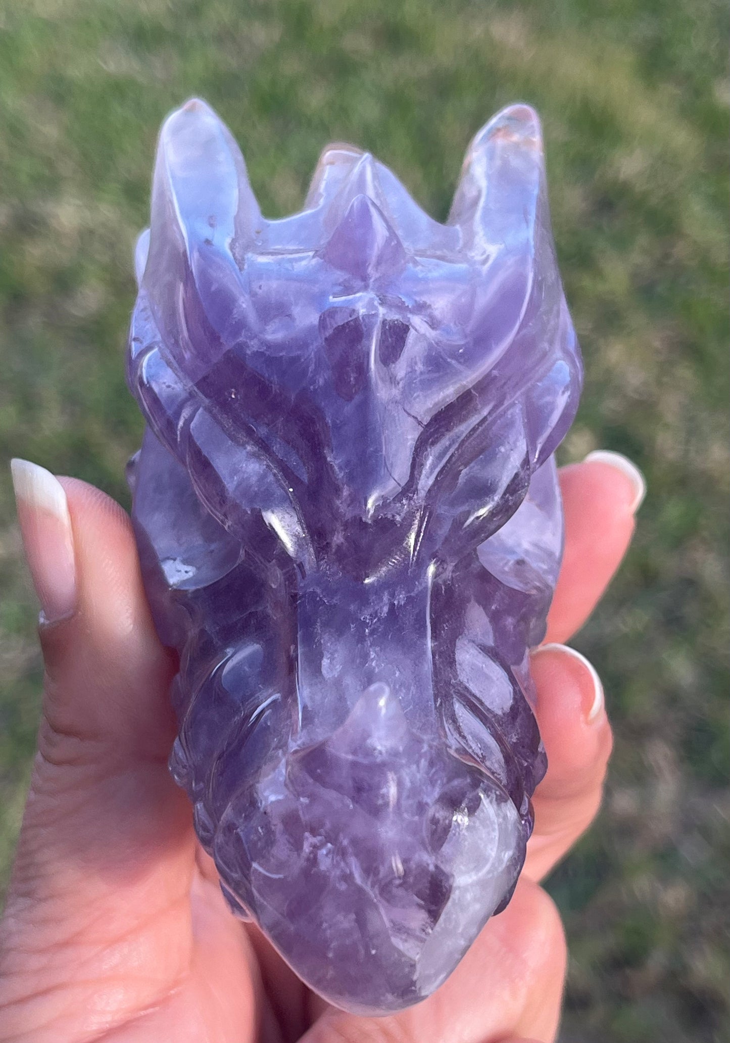 Dragon Head - Amethyst Carving