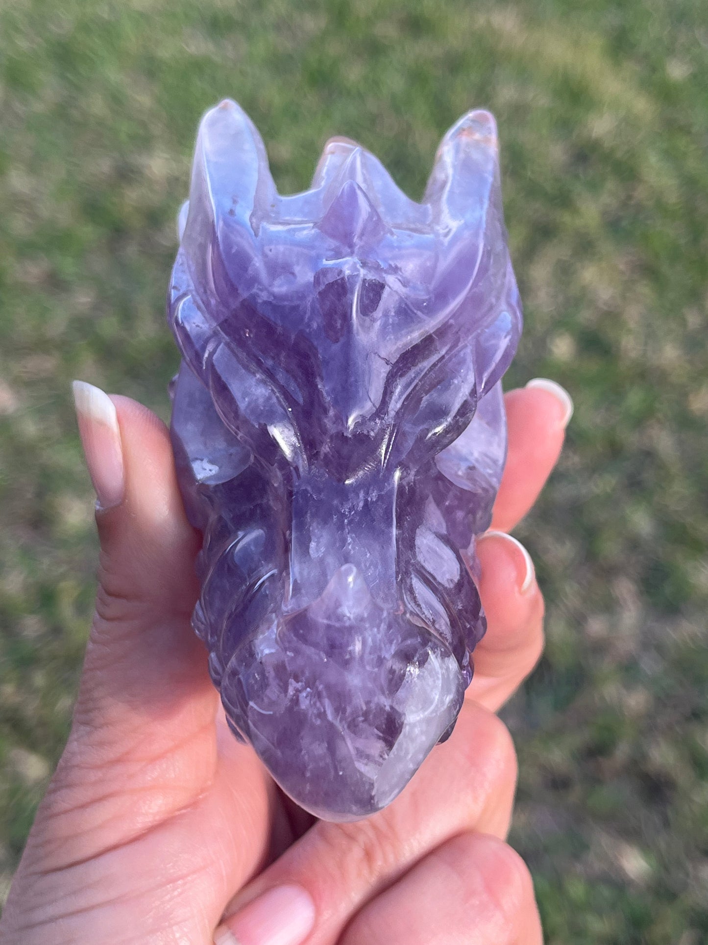 Dragon Head - Amethyst Carving