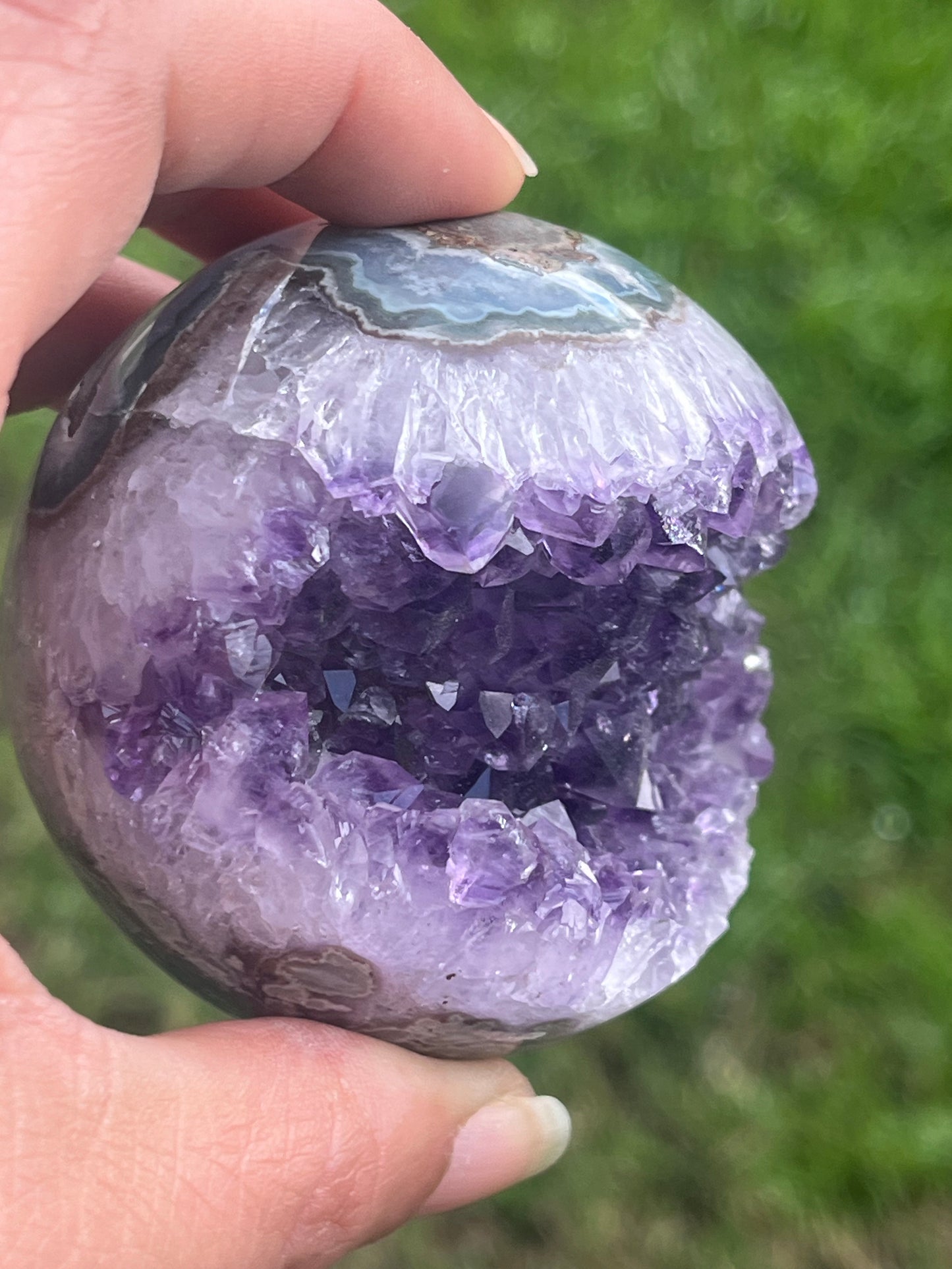 Amethyst Spheres on Stand