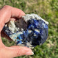 Blue Azurite with pyrite