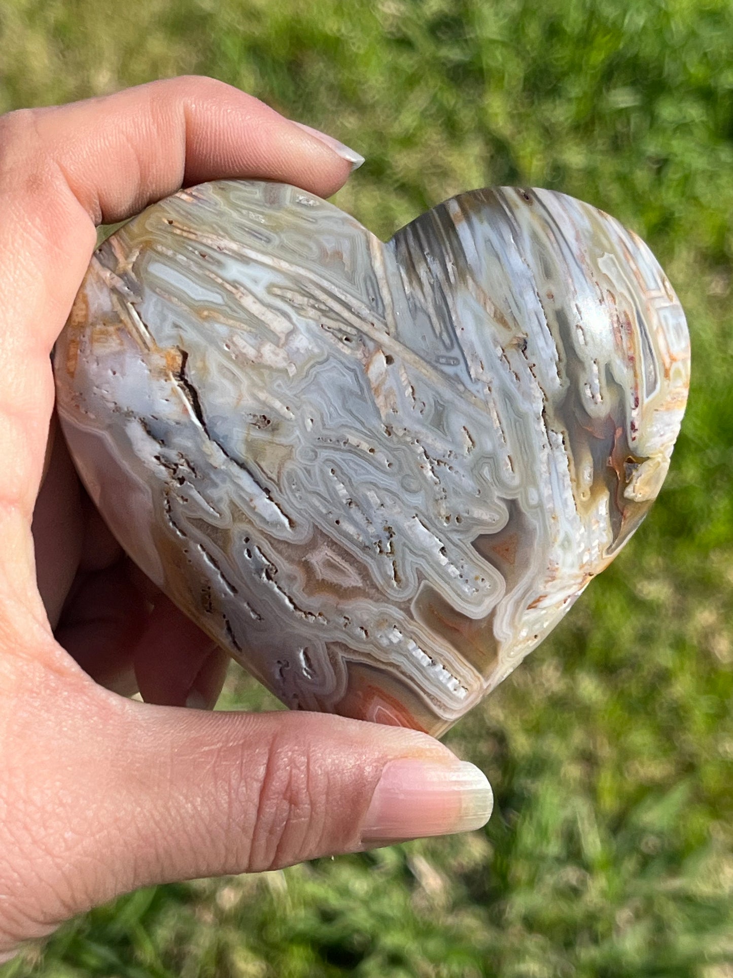 Bahia Agate Hearts