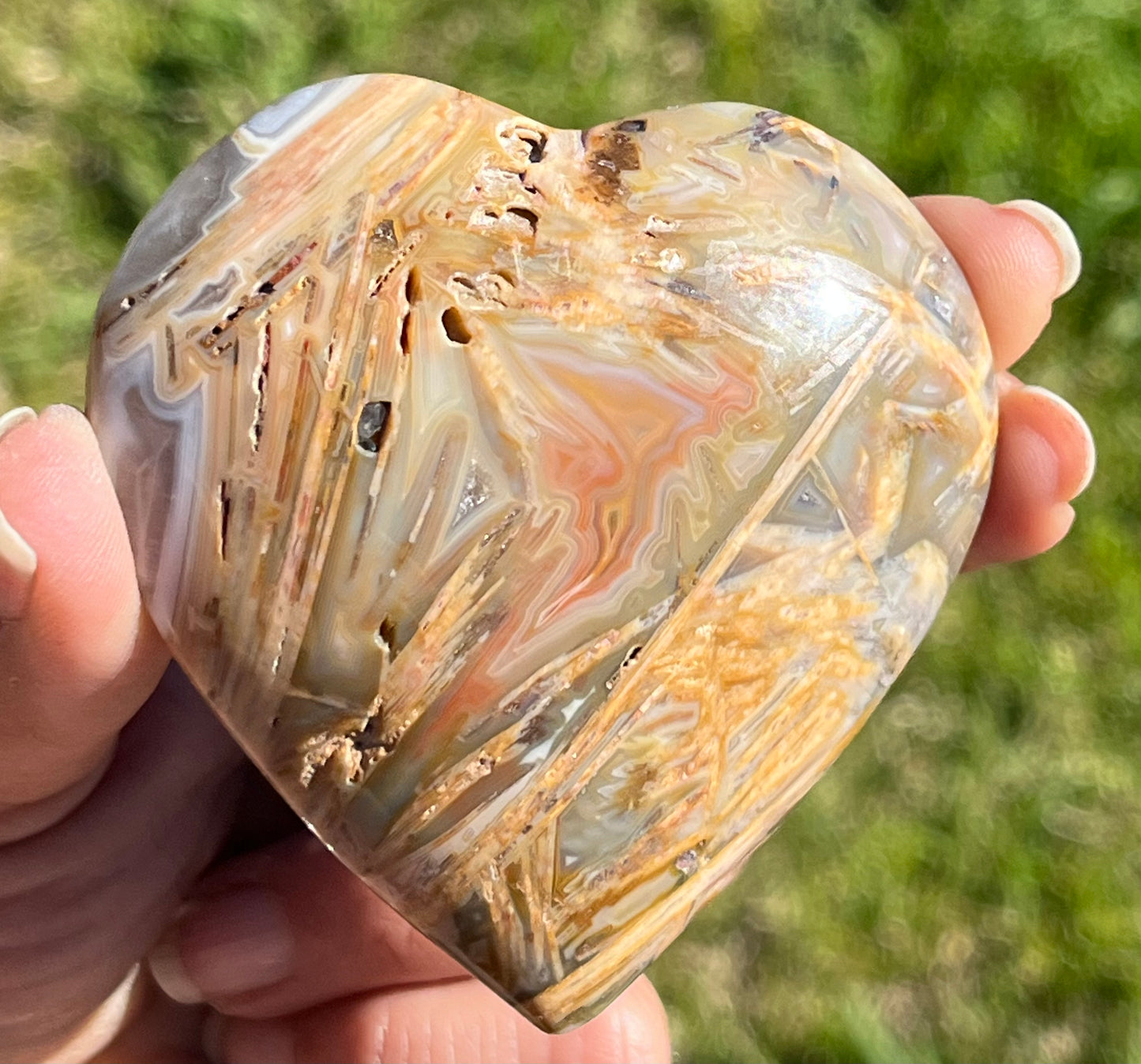 Bahia Agate Hearts