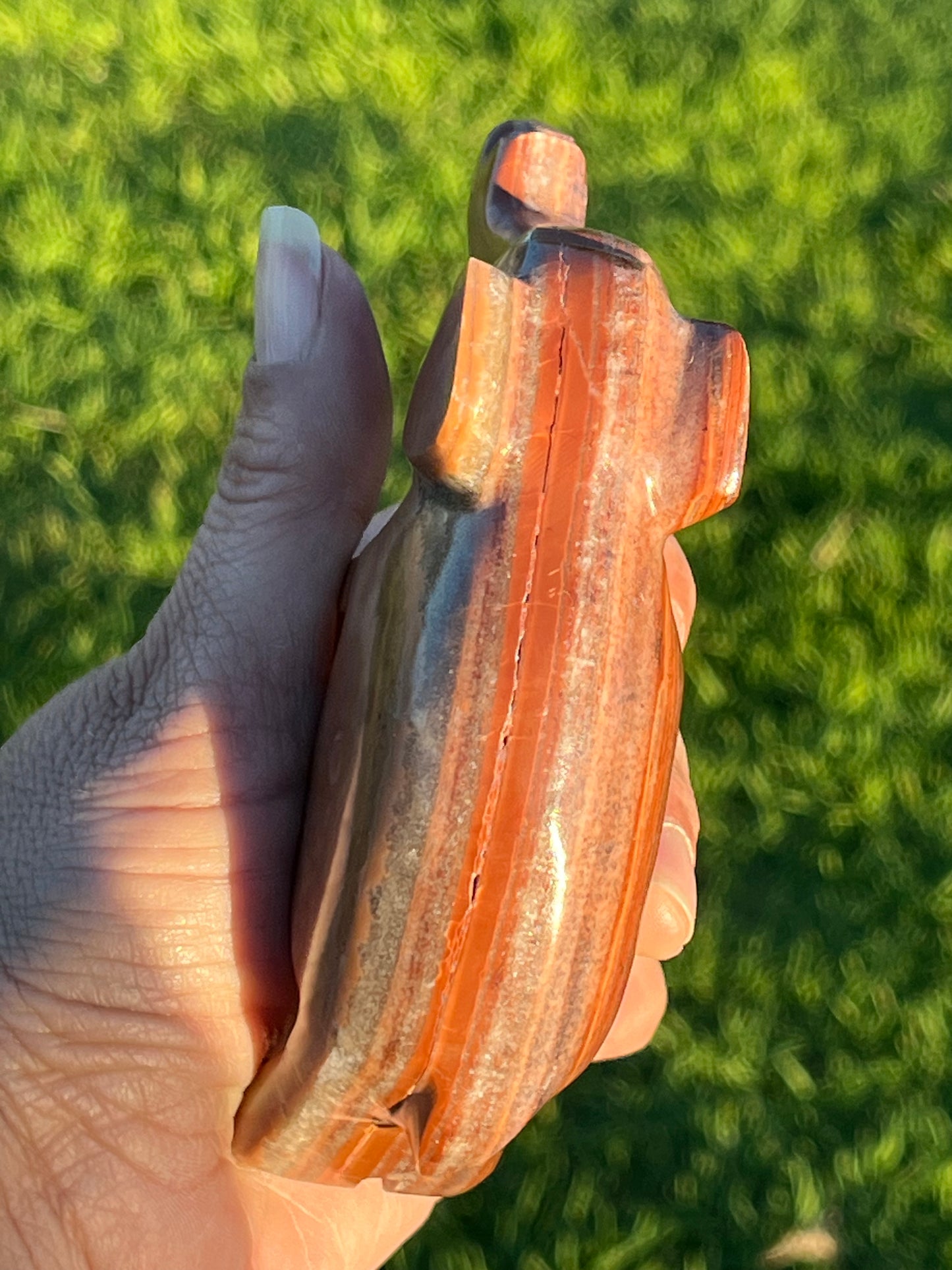 Banded Aragonite and Calcite Elephants