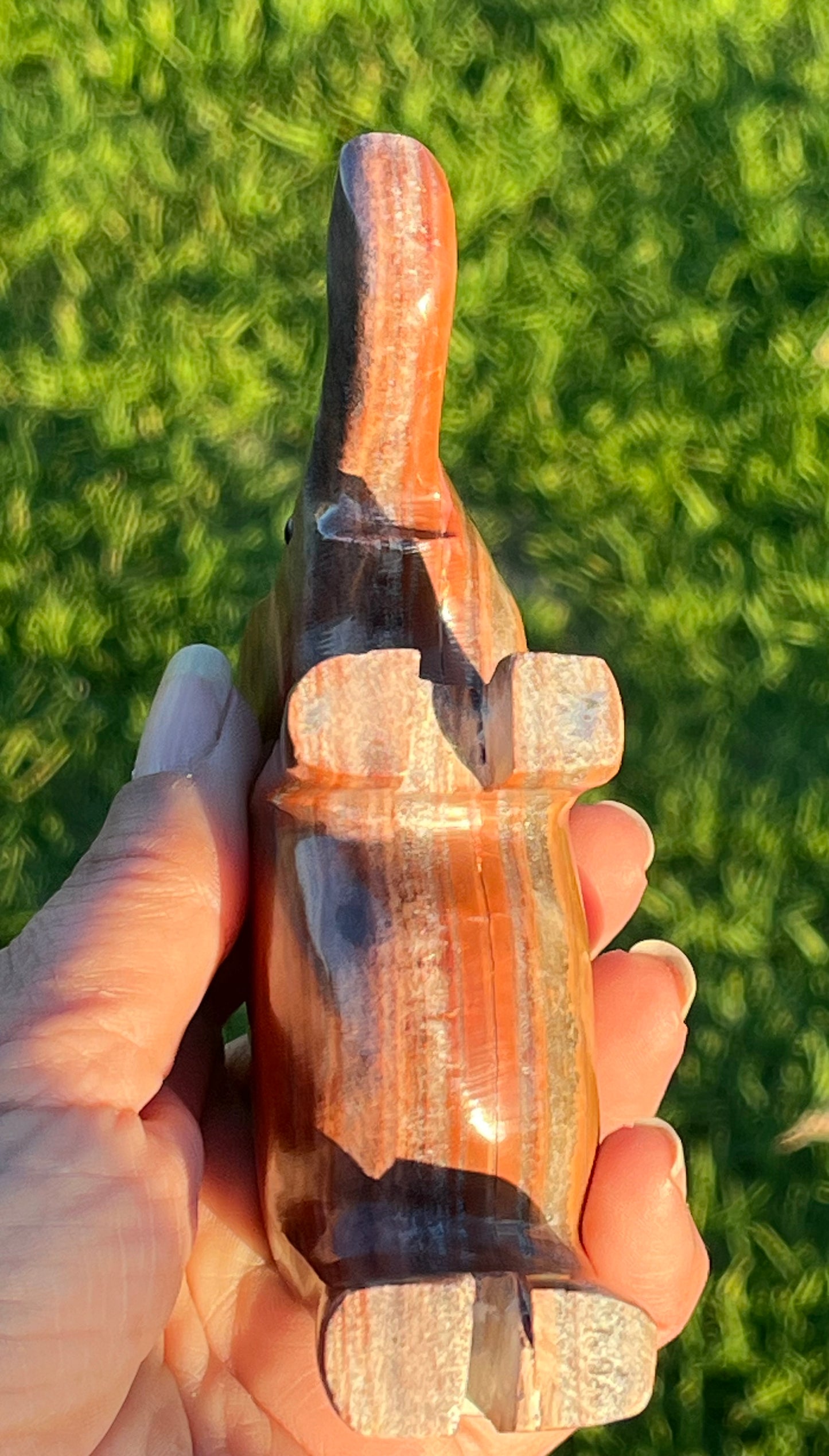 Banded Aragonite and Calcite Elephants