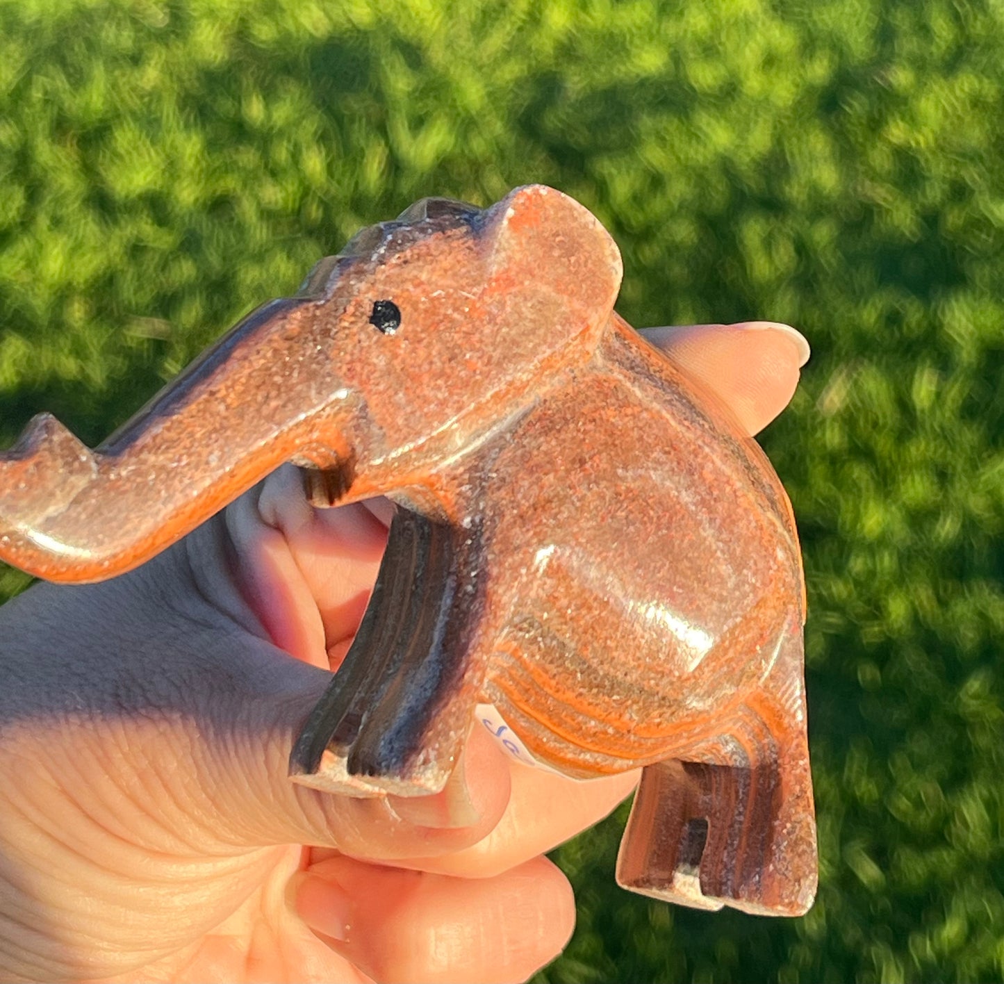 Banded Aragonite and Calcite Elephants