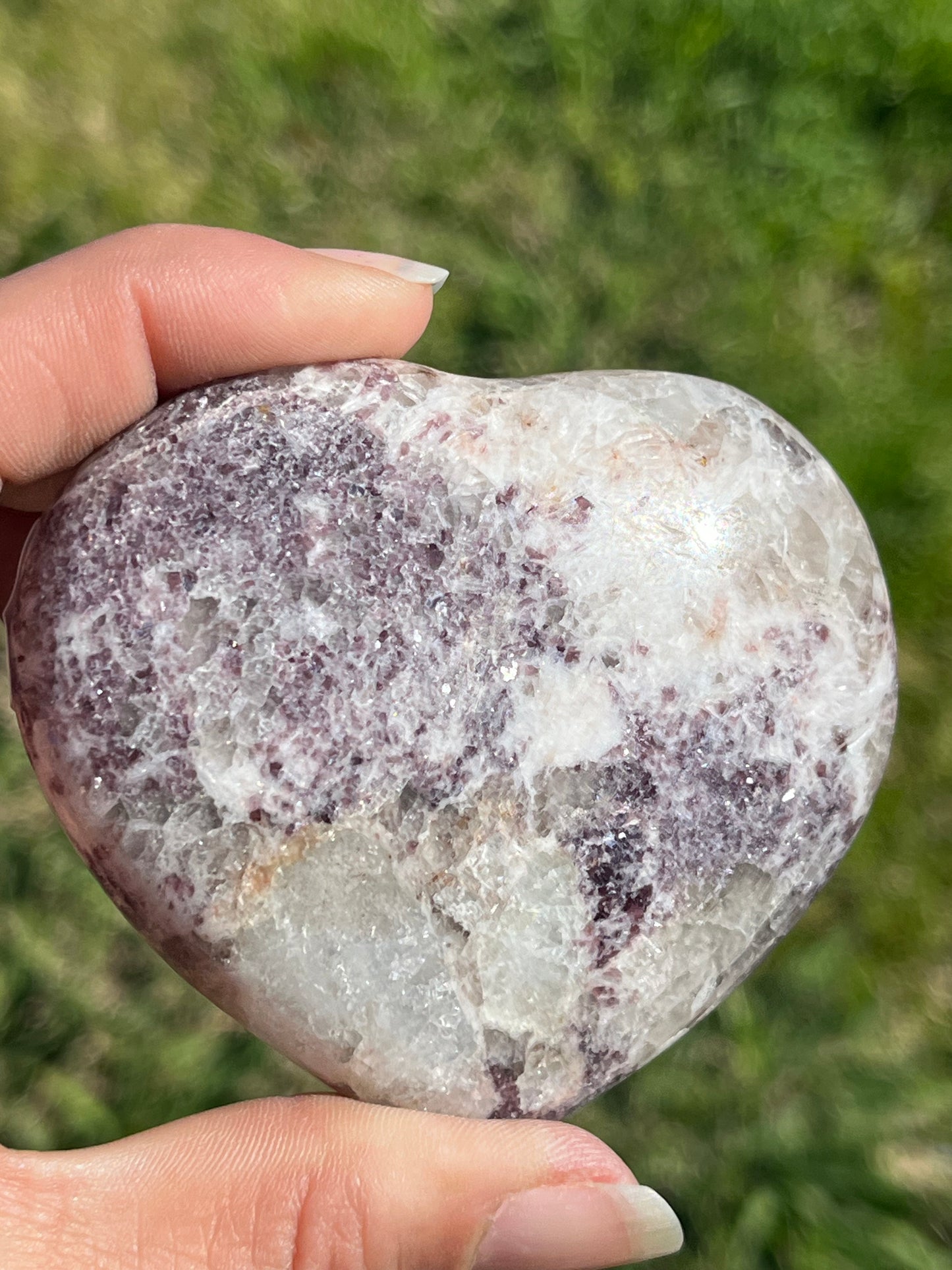 Lepidolite Heart