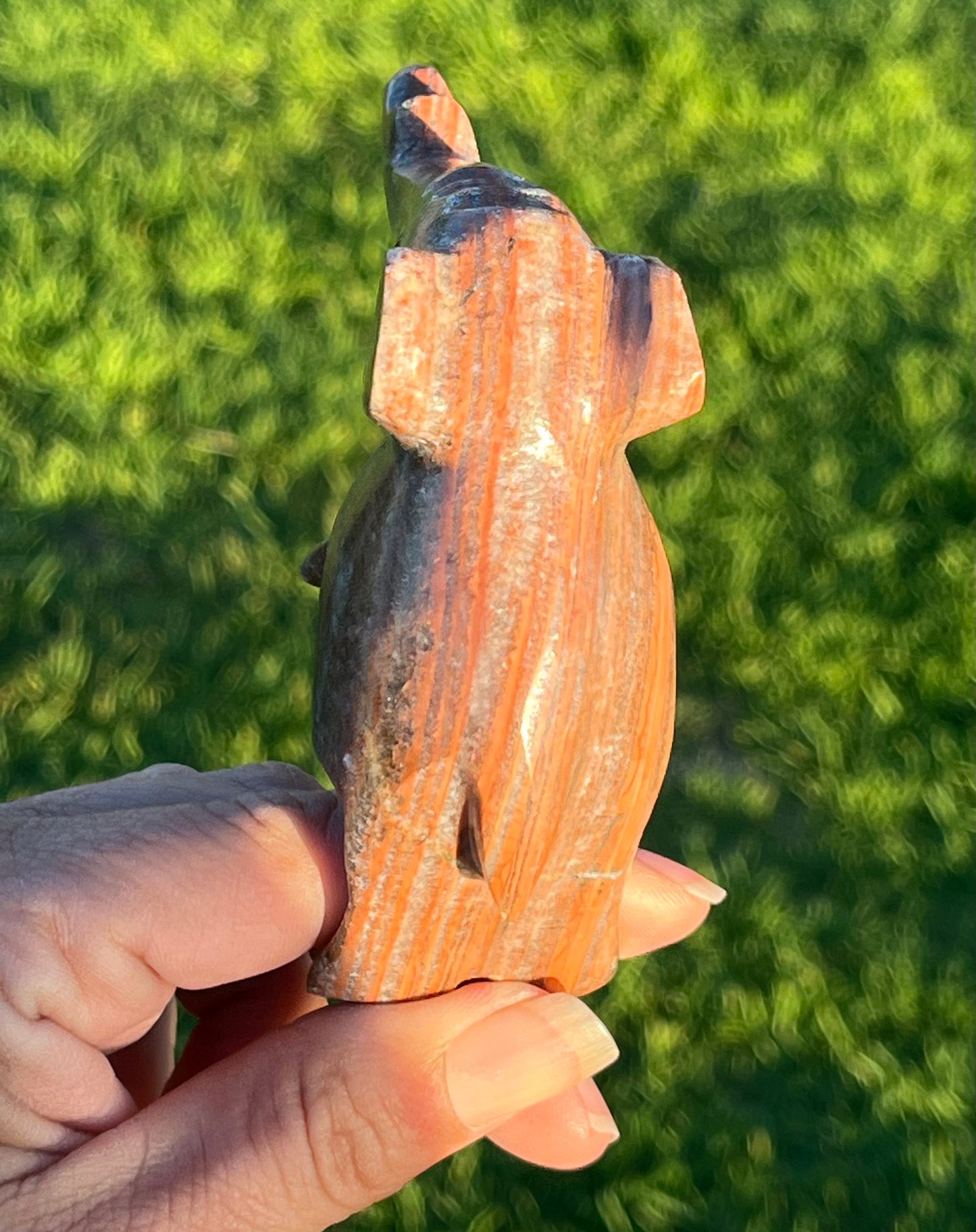 Banded Aragonite and Calcite Elephants