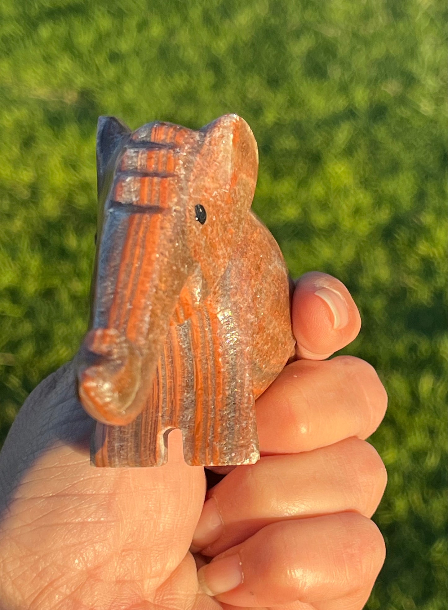 Banded Aragonite and Calcite Elephants