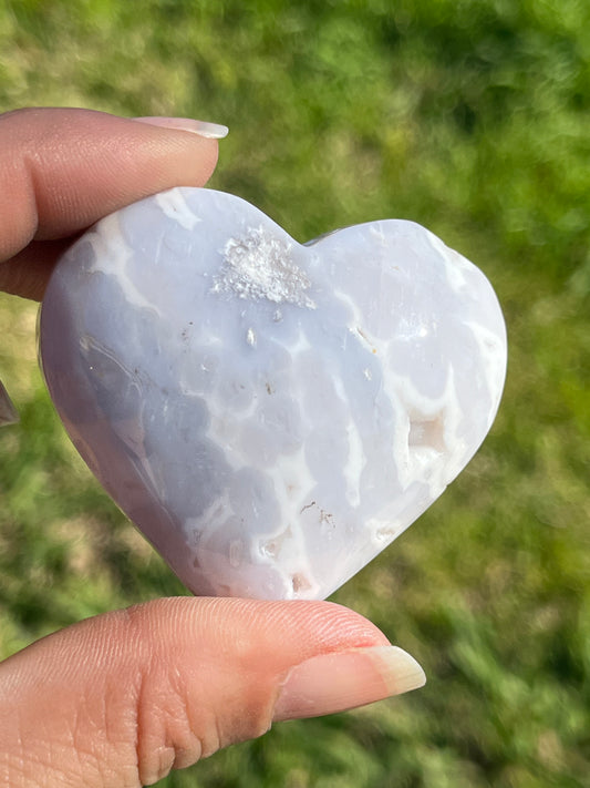 White Agate Heart