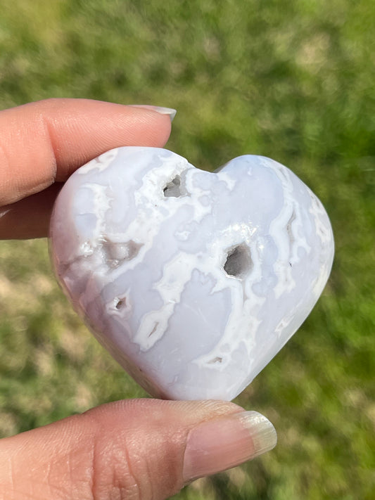 White Agate Heart