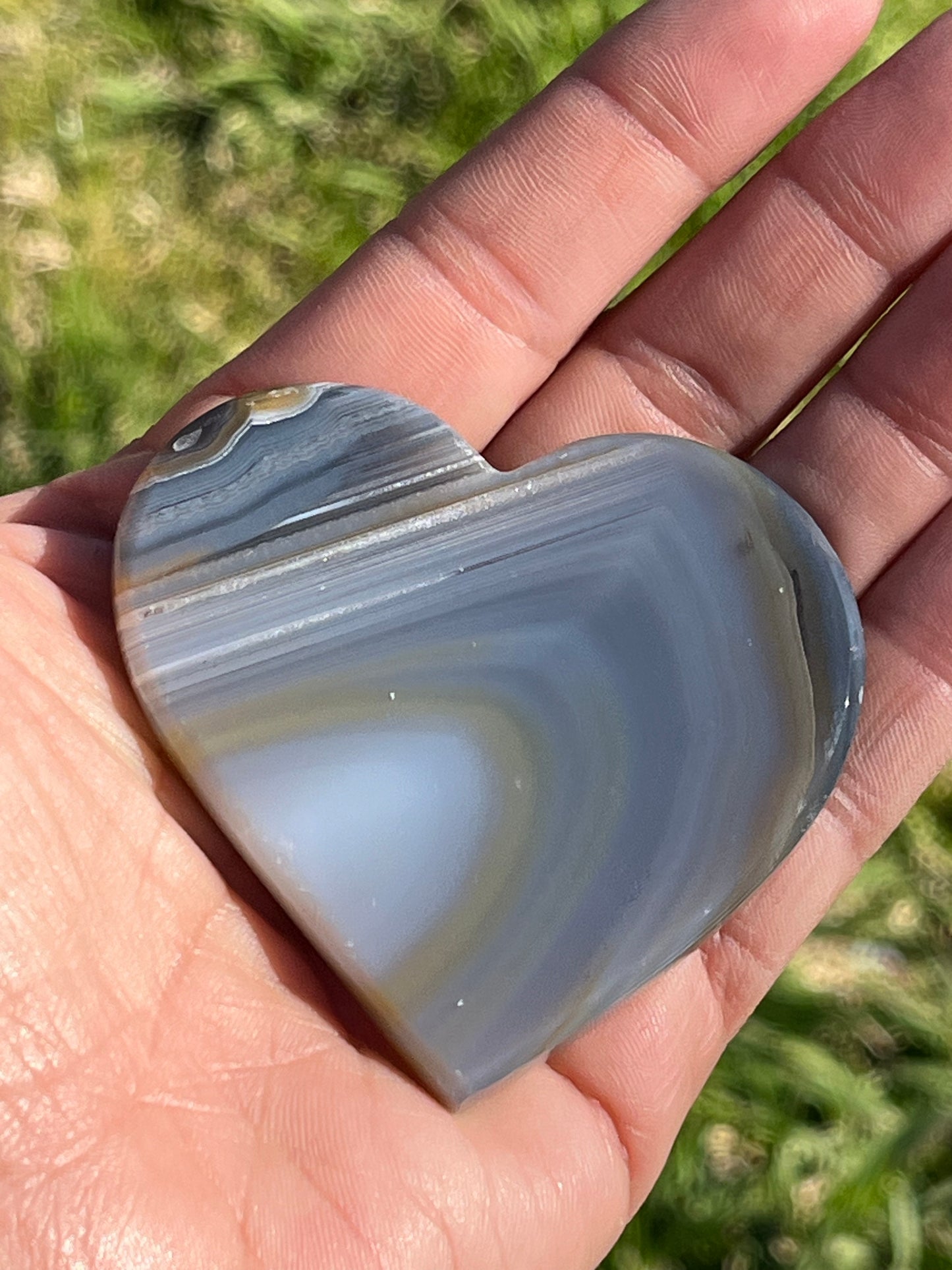 Agate Hearts on Stands