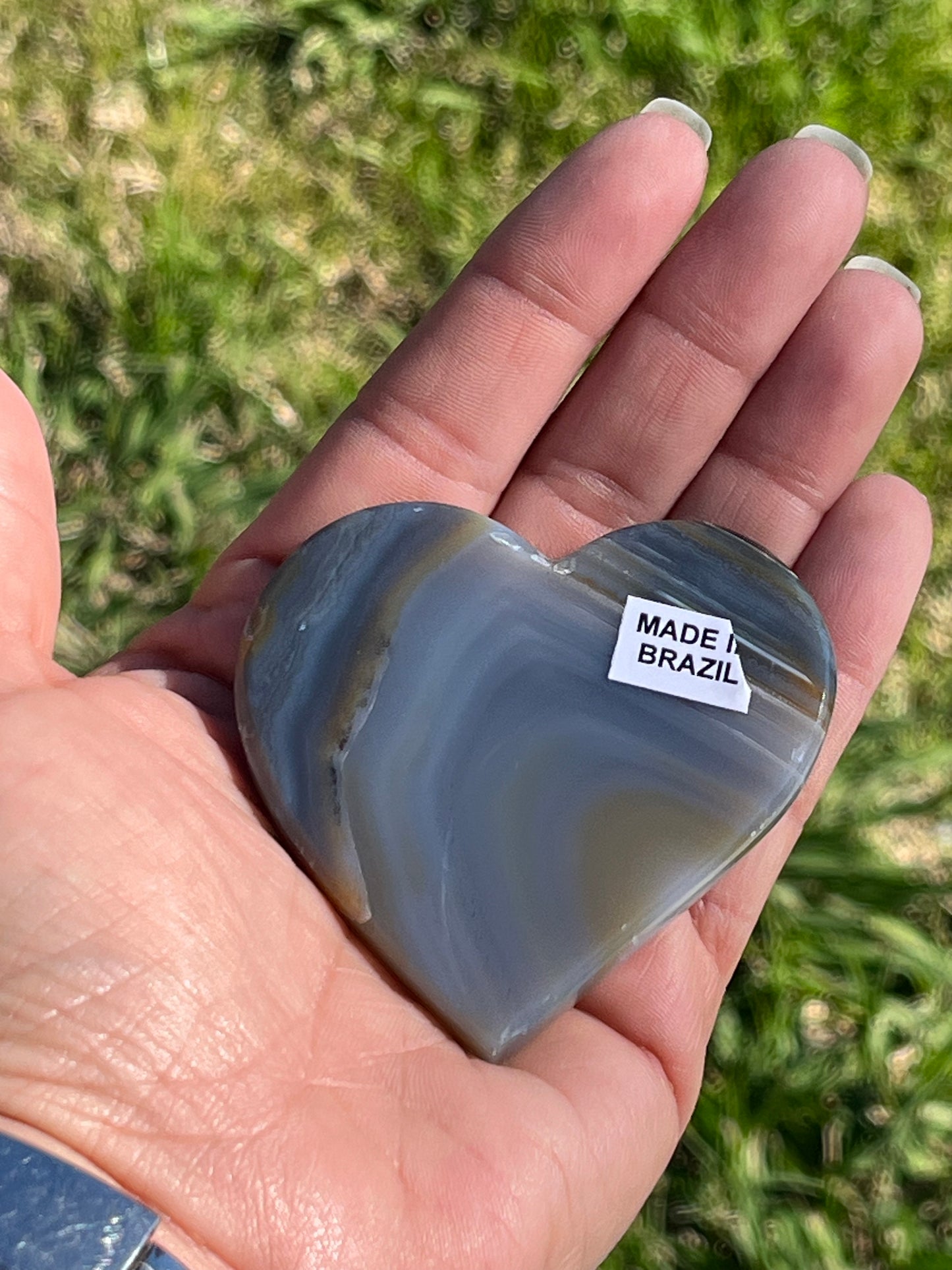 Agate Hearts on Stands