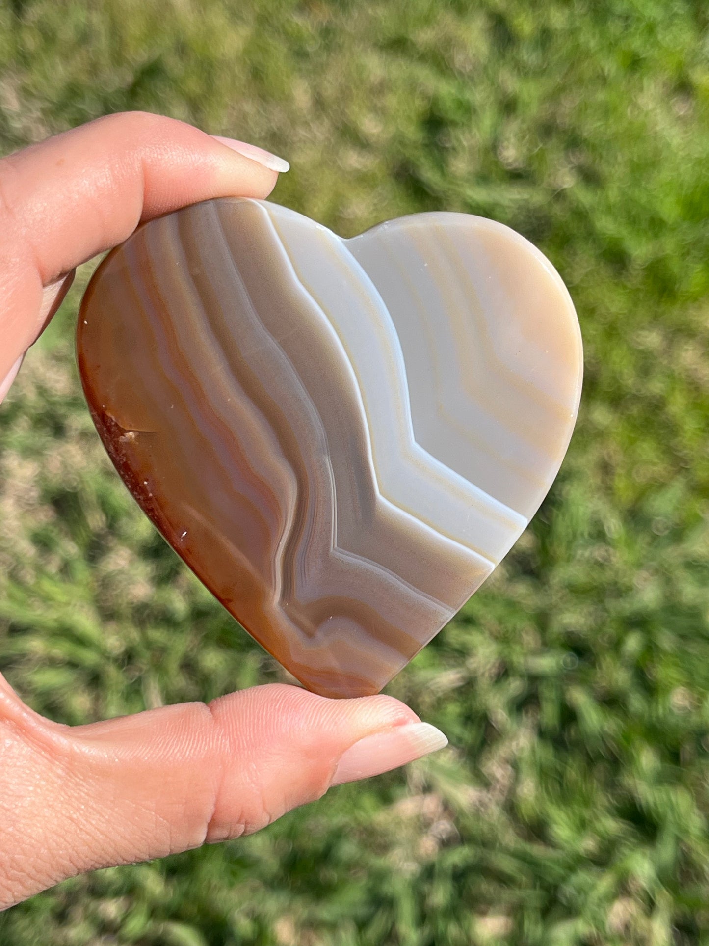 Agate Hearts on Stands