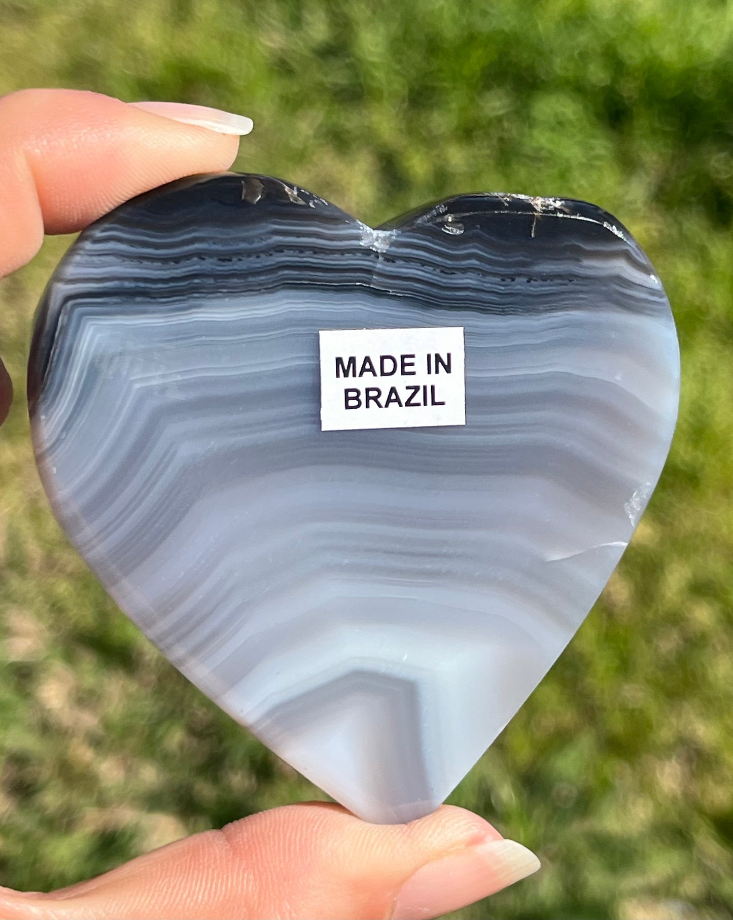 Agate Hearts on Stands