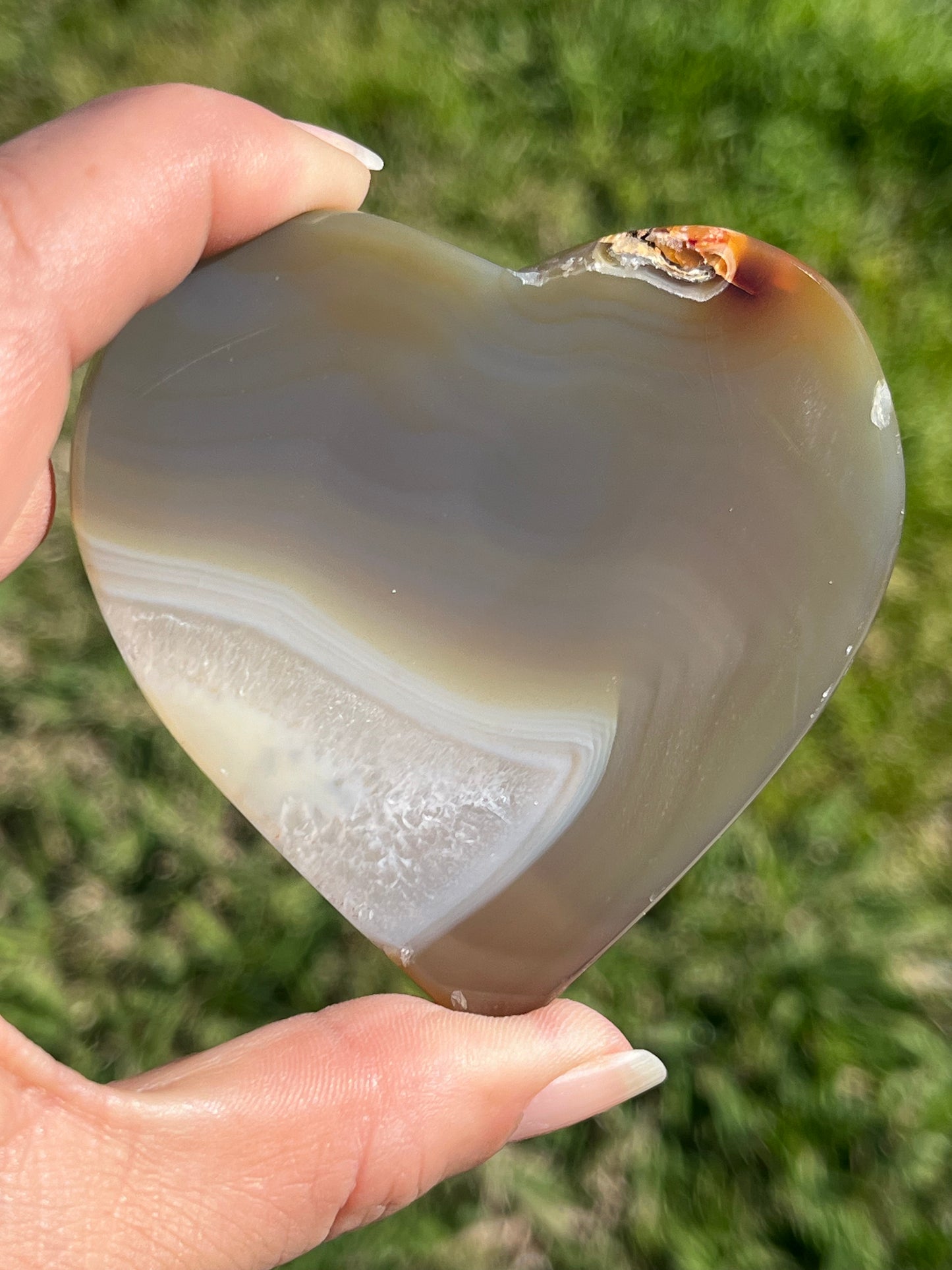 Agate Hearts on Stands