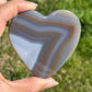 Agate Hearts on Stands