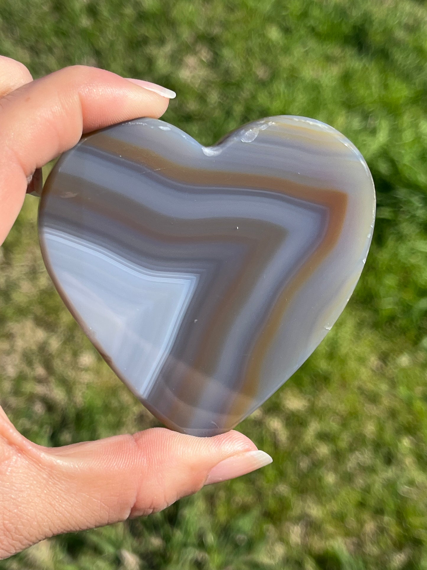 Agate Hearts on Stands