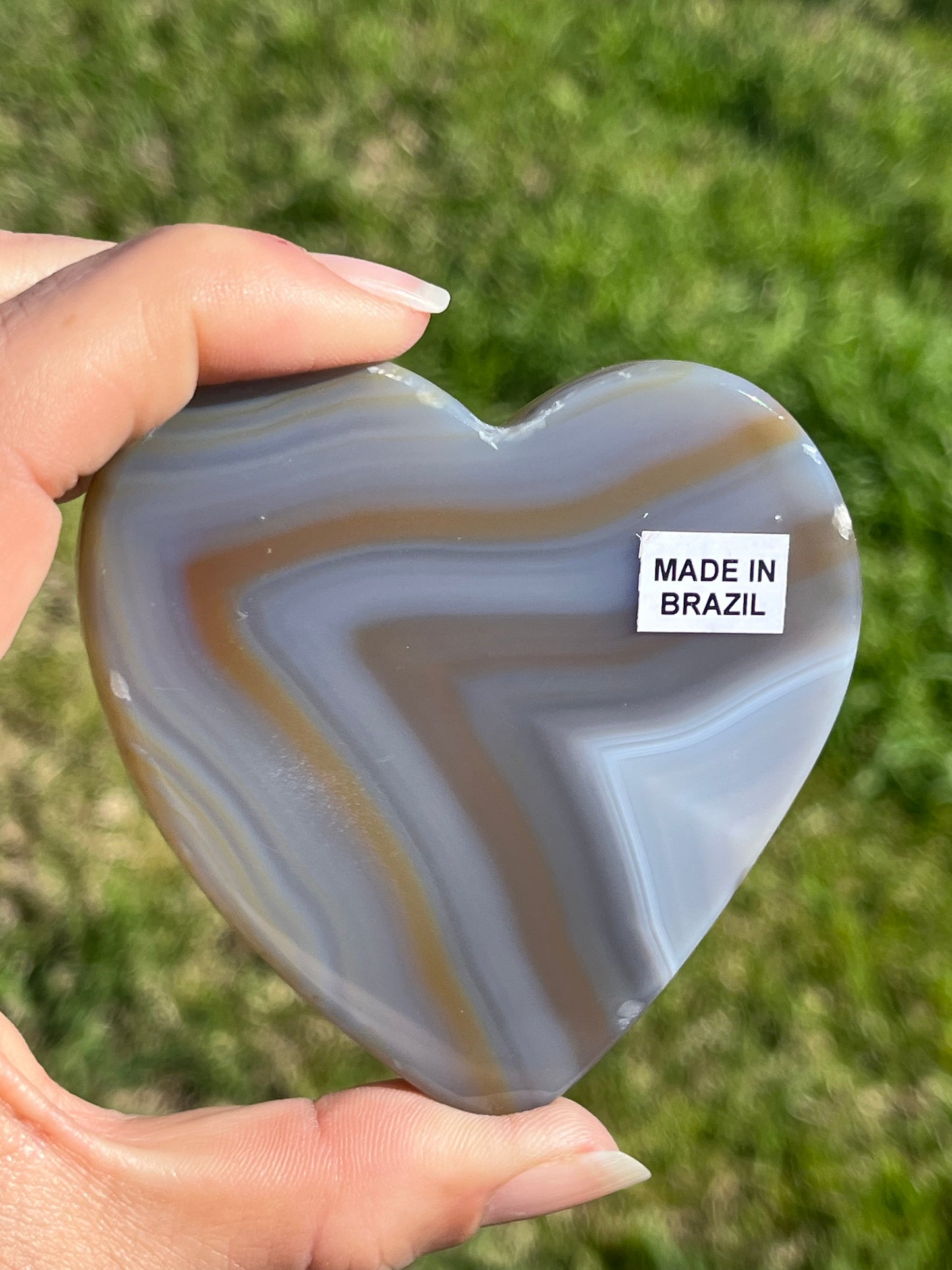 Agate Hearts on Stands