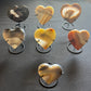 Agate Hearts on Stands