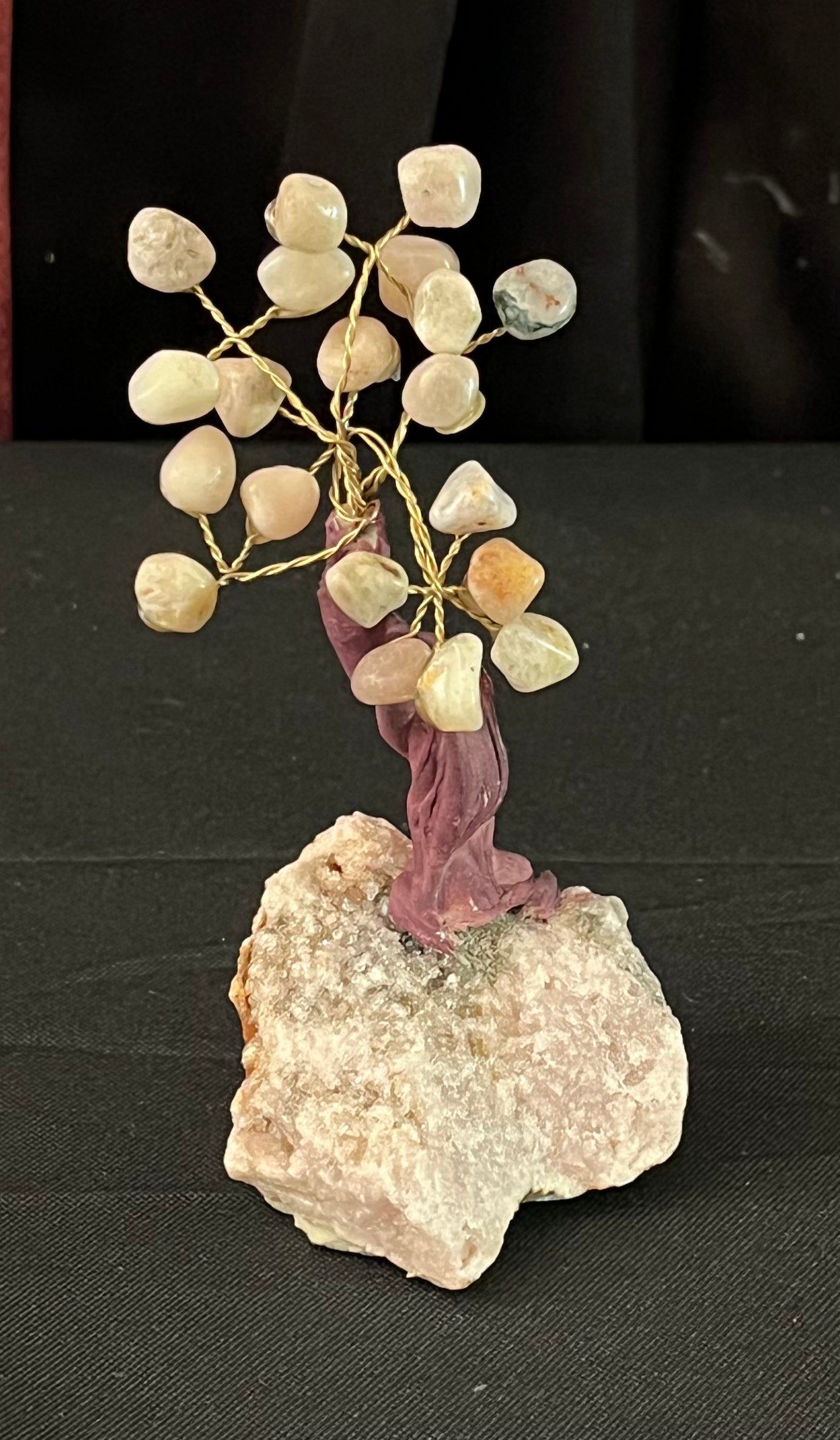 Bonsai Pink Amethyst Trees on Amethyst Base