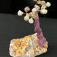 Bonsai Pink Amethyst Trees on Amethyst Base