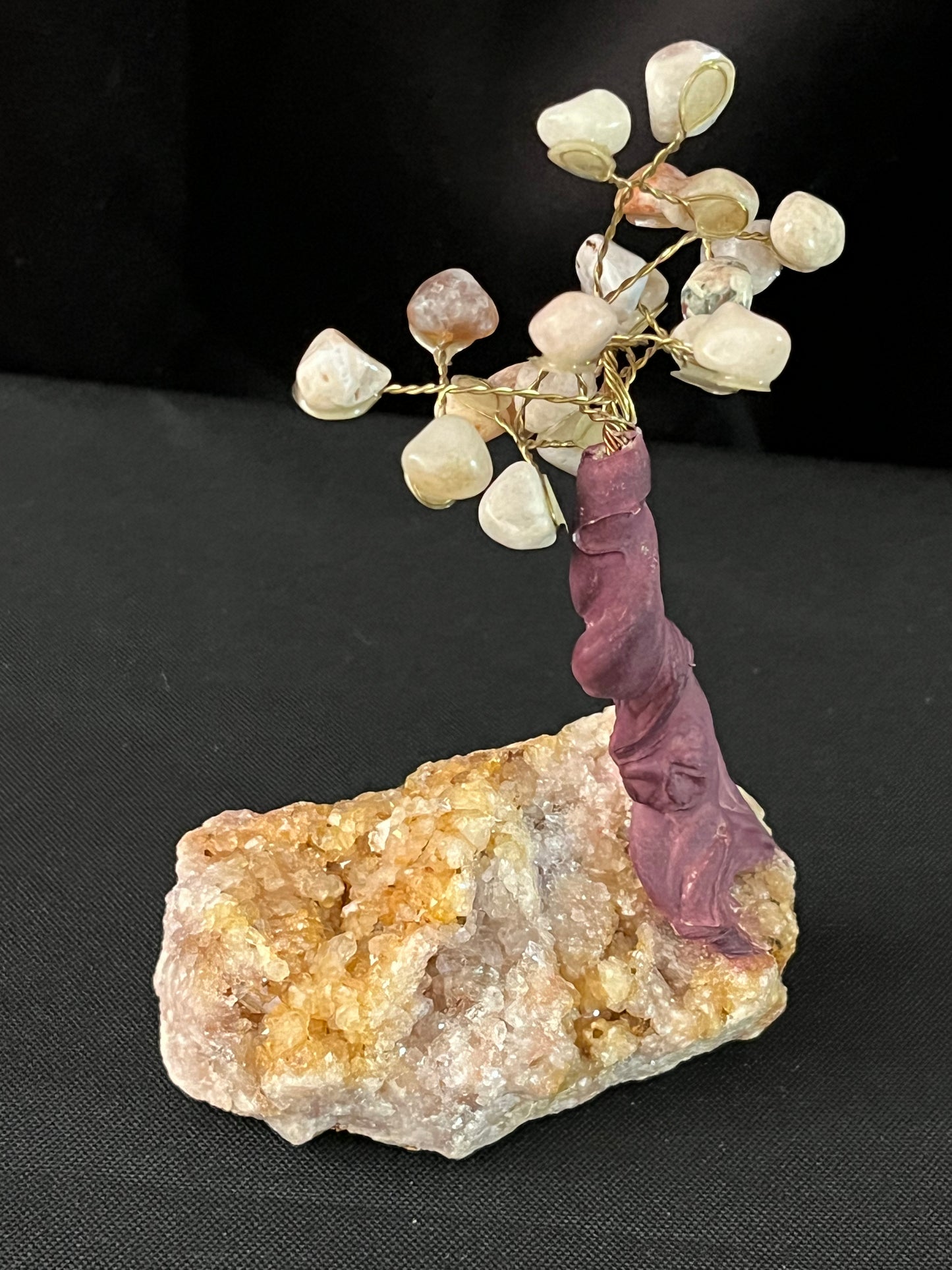 Bonsai Pink Amethyst Trees on Amethyst Base