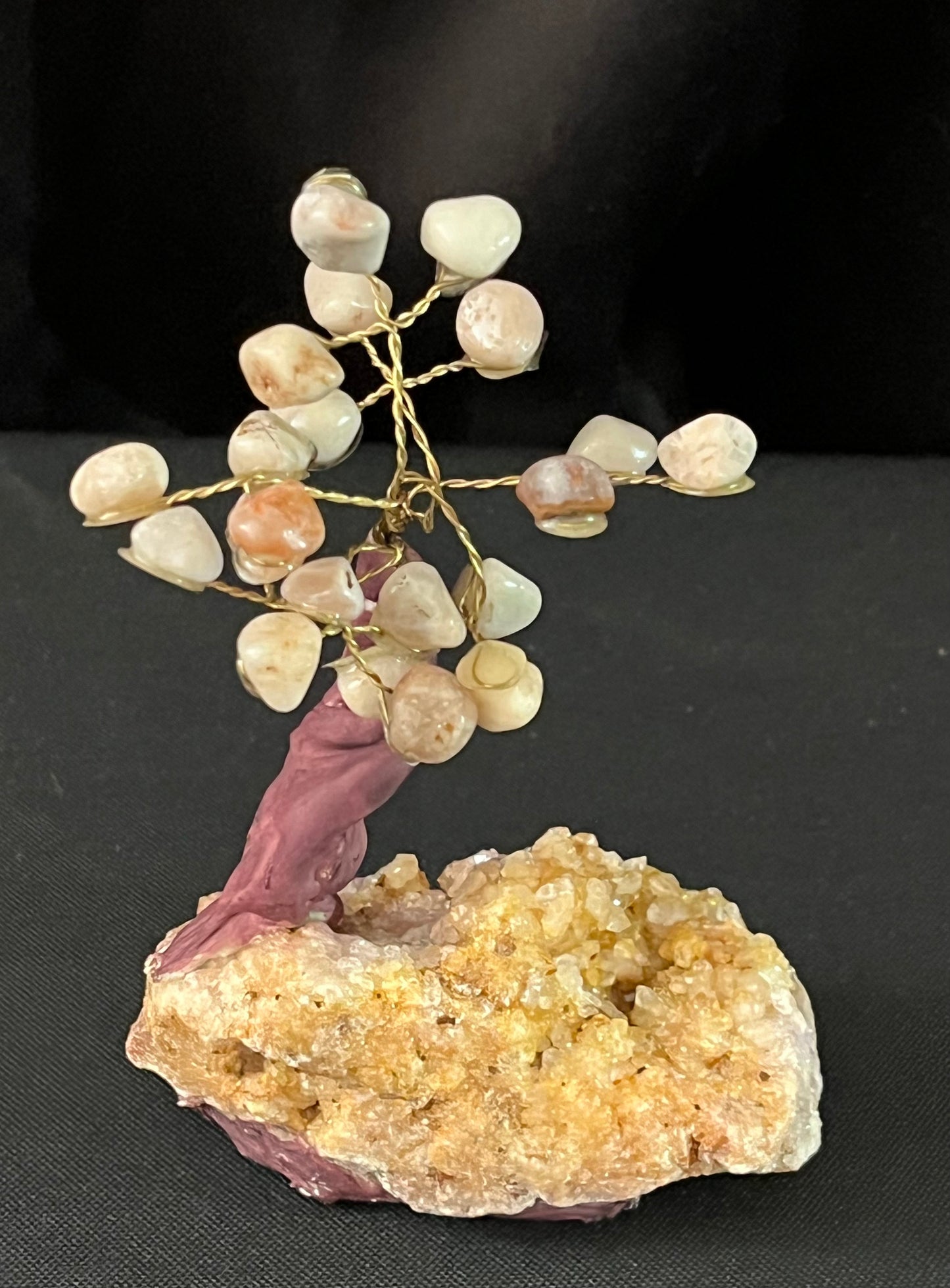 Bonsai Pink Amethyst Trees on Amethyst Base