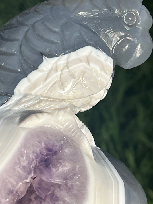 Agate and Amethyst Cockatoo Bird (XL) from Brazil